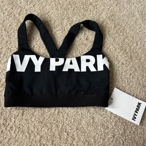 NWT Ivy Park Black Sports Bra size Small